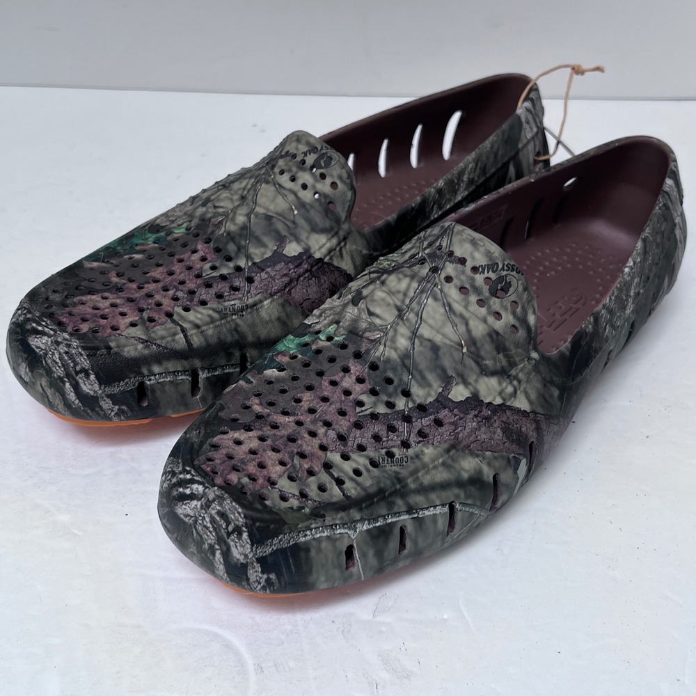 Floafers Country Club Driver Mossy Oak Camo Slip On Loafer‎ Shoes Men's Size 8